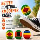 5 x ITD ITANDA Footbag, Handmade Crochet Knitted Sand Filled Kicking Ball, Leak-Proof Reinforced Seams Colorful Foot Bags for Freestyle Tricks, Juggling, Indoor Outdoor Party Favors & Campus Games