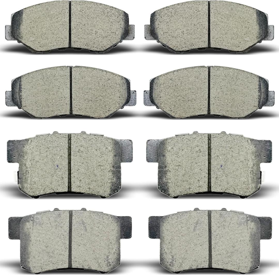8pcs Front&Rear Ceramic Brake Pads For 2005 2006 For Honda CR-V (All Models),For 2012 2013 2014 2015 2016 Honda CR-V(FWD Models)