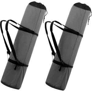 900D Oxford 48" Extra-Long Camping Chair Bag with Foam-Padded Shoulder Straps & Adjustable Strap with Side-Release Buckles (2 Pack, Grey, XL)