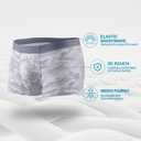 Arjen Kroos Men's Boxer Briefs - Silky Breathable Underwear for Men, Comfortable Tagless Cool Mens Trunks, White L (Gray, L)