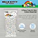 Franco Collectibles Hello Kitty & Friends Bedding Super Soft Cotton 3 Piece Twin XL Sheet Set, College Dorm Essentials, (Officially Licensed Product)