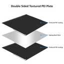 Upgraded Kobra 3 Max Double Sided PEI Build Plate, 3D Printer Black Textured PEI Platform for Anycubic Kobra 3 Max 430x430mm