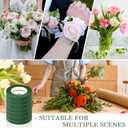 COIDEA 8 Rolls Floral Tape, 1/2" Wide Flower Tape, Dark Green Floral Tape for Fresh Flowers, Adhesive Florist Tape for Floral Crafts, Bouquet Floral Arranging Stem Wrapping, Wedding Bouquet, 30Yard