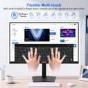 FYHXele 24 Inch Touchscreen Monitor, IPS FHD 1080P Touch PC Display, 100Hz, LED Backlit Multi-Touch Monitor, VESA, HDMI & VGA & USB Computer Touch Screen for Gaming, Business, Warehouse, Bar, Gym