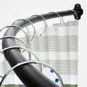 Curved Shower Curtain Rod, Adjustable 40-72 Inches Shower Rod Curved, Rustproof Expandable Metal Round Shower Curtain Rod, Heavy Duty Shower Rods for Bathroom, Bathtub, Need to Drill, Black