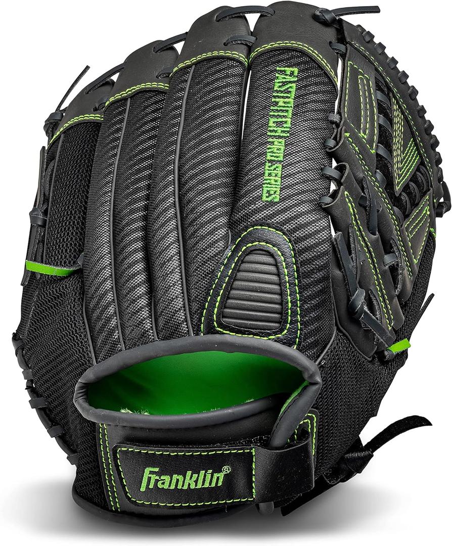 Franklin Sports Girls Softball Glove-Women's Windmill Fastpitch+Slowpitch Softball Glove-Right and Left Hand-Adult (12", Lime)