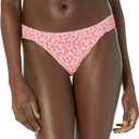 2 x Amazon Essentials Women's Side Tab Bikini Swimsuit Bottom (X-Large, Pale Peach Micro Floral)