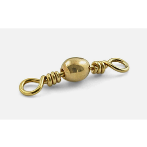 SouthBend Brass Barrel BS-5 Fishing Swivel Size 5/Twisted Wire Eyes, 2 Packs (12 Ct)