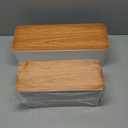 Cable Management Box Cable Management Kit for Power Strip to Hide Wires,Cord Organizer Boxes,Safe ABS Material Wire Organizer of Cable Clips Sleeve for Home & Office,3Pack-128PCS/White