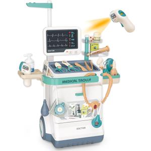 Deluxe Doctor Kit for Kids - 26 Piece Pretend Medical Station Toy Set with Play Stethoscope and Medical Instruments - Perfect Role Play Gift for Toddlers and Young Children