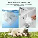 6 Packs Cat Water Fountain Filters for 4L/135OZ Stainless Steel Pet Fountain, Multi-Filtration System Activated Carbon Replacement Filter and Sponges for Automatic Dog Dispenser Drinking Bowl