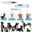 2 x CSD Pet Nail Grinder for Dogs Cats, Cordless USB-C, Low Noise LED Light