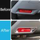 Car Accessories Fit for Nissan New Rogue 2021 2022 2023 2024 2025 2026 Rear Lower Fog Light Lamp Cover Trims (Chrome) 2PCS ABS Not Fit Rogue S