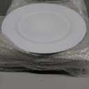 36 Pcs White Charger Plates Round Charger Plates13 Inch Bulk Wedding Dinner Elegant Reusable Plastic Chargers Plates Wedding Holiday Party Baby Shower Event Decoration (White)