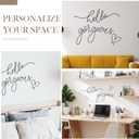 Hicarer Hello Gorgeous Metal Wall Art Decor Minimalist Decoration Metal Hello Gorgeous Decorative Sign for Living Room Office Bedroom Hotel Home Wall Decoration(Black,Classic Style)