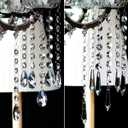 Teardrop Crystals Garland 12 Strands, 38mm/55mm Hanging Chandelier Crystals Beads Chain for Decoration Clear GOLDENHAITAI