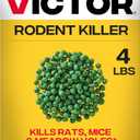 Victor Rat Poisoning for Inside & Outdoor Use  Kills Rats, Mice, Meadow Voles, Mouse Poisoning for Indoor & Outside Areas, ReadytoUse, Yellow, M925, 4 lbs