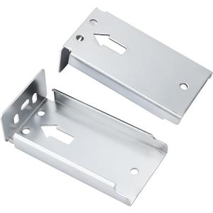 goldenwarm 5 Pairs 10 Packs Rear Mount Brackets for Soft Close Cabinet Drawer Slides, Metal Replacement Part for Full Extension Ball Bearing Side Mount Drawer Track Guide