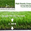 Realistic Thick Artificial Grass Turf -Indoor Outdoor Garden Lawn Landscape Synthetic Grass Mat - Thick Fake Grass Rug (4FTX6FT(24 Square FT))