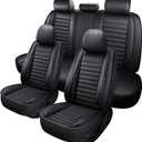 MINGBRON Car Seat Covers,Car Seat Protector Waterproof,Seat Covers Full Set, Car Seat Protectors,Automotive Seat Covers Fit for Most Cars Black (5 Seat Covers (Front & Rear))