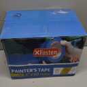 XFasten Blue Painters Tape 3 Inch Wide x 180 Feet Bulk (24-Pack, 4320ft Total) Wall Safe UV-Resistant Blue Masking Tape 3 Inch Wide for Indoor and Outdoor Walls, Painting, Wood, Automotive