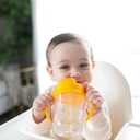 Dr. Brown's Milestones Baby's First Straw Cup, Training Cup with Weighted Straw, 9oz/270mL, Dark Blue/Vintage Yellow, BPA Free, 6m+, 2 Pack