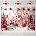 Mocsicka Christmas Backdrop Cane Candy Christmas Photo Backdrop Candyland Xmas Party Decoration Holiday Photo Booth Props (8x6ft)