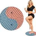 Foot Massager Mat, Yinyang Balance Tai ji Bagua Pattern with Magnetic Therapy, Acupressure Reflexology Mat for Daily Foot Relaxation and Pain Relief, Pink and Blue