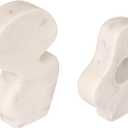 Bloomingville Decorative Abstract Marble Sculptures, Set of 2 Styles, White