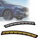 Smoked Lens LED Side Marker Bumper Light DRL Assembly Compatible with 2023 2024 Honda CRV CR-V Functions as Tail Light Turn Signal Light