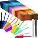 Lewtemi 1500 Pieces Self Lock Arrow ID Key Tags Car Parts Tags Key Ring Repair Labels for Office Automotive Shop Supplies(4 1/2'' x 3/4", Mixed Colors)