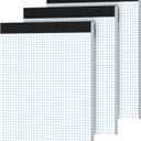 Graph Paper 8.5 X 11, 3 Pack, 4x4 Quad Ruled, Grid Paper Pad 8-1/2" X 11.75", Grid Pad 8.5 X 11.75, Engineering Notebook, Easy Tears Off, White 70 Gsm Graft Paper
