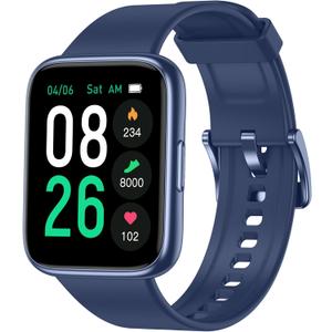 Smart Watch, Fitness Tracker Watch with Heart Rate Monitor, Sleep Tracker, 45mm Fitness Watch IP68 Waterproof Smartwatch for Women Men Step Counter Pedometer for iOS and Android Phones