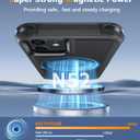 FNTCASE for iPhone 12 Magnet Case: Magnetic Dual Layer Protective Cell Phone Cover with Belt-Clip Holster | Military Grade Drop Proof Protection Durable Non Slip Textured Back Phonecase (Black)