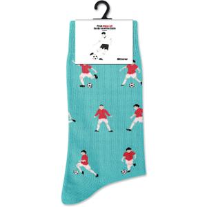 3 x Men's Fun Football Print Mid-Calf Socks, Breathable Cotton, for Teens & Adults, Ideal Football Fan Gift, US Size 6-12