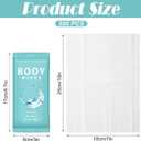 Treela 300 Pcs Large Body Wipes Bulk Deodorant Travel Size for Homeless Care Package Supplies Individually Wrapped Adults Bathing No Rinse Wet Wipes Men Women Hygiene Items(7.09" X 9.84",Blue)