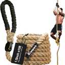 Climbing Rope 1.5 Inch Diameter 10FT 15FT 20FT 25FT 30FT 35FT Gym Climbing Rope for Fitness & Strength Training, Workout Exercises Climbing Rope for Adults Kids Outdoor or Home Indoor