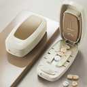 Premium Multi-Pill Cutter  Cut Multiple Large or Small Tablets at Once, Medical-Quality Stainless Steel Blades, Time-Saving Pill Splitter for Home, Care Facilities & Travel (White)