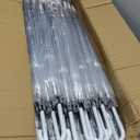 50 Pack Wedding Clear Umbrella Bulk for Rain, Transparent POE Auto Open,Large Windproof Stick Umbrellas with White J-Hook Handle for Guests, Wedding Bride Groom Photography, Prom, Graduation, Golf, Parties, Transparent Umbrella.