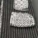 Lush Decor Charcoal King Monique 3 Piece Reversible Print Pattern Quilt Set