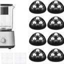 Appliance Casters  Furniture Sliders & Appliance Rollers for Kitchen, Coffee Machine, Blender, Oven  Helps Mom or Wife Easily Solve Countertop Sliding (Black, 8pcs)
