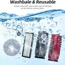 21 Pcs Replacement Part for Roborock Qrevo Curv/Qrevo Edge Q Revo Curv Q Revo Edge Vacuum Cleaner Accessories 1 Main Brush 4 Side Brush 4 HEPA Filter 4 Mop Pad 6 Vacuum Bags