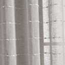 Lush Decor Farmhouse Textured Sheer Window Curtain Valance, 52"W x18"L, Gray