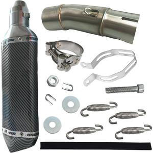 Motorcycle Muffler Mid Pipe Muffler Adapter Connect Pipe Carbon Fiber Style Compatible with Ninja 500 2024 Compatible with Kawasaki Ninja 400 Z400 2018 2019 2020 2021 2022 2023(15PCS)