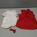 Red Corduroy Dog Dress Sweater for Small Dogs Girl Set Dog Winter Dress Puppy Clothes Christmas
