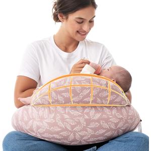 Momcozy Original Nursing Pillow for Breastfeeding-Innovative Safety Guard - Wider Feeding Pillows for More Support for Mom & Baby- Easier Nursing & Hand Free- Fit for All, Removable Cotton Cover