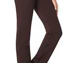 Tapata Women's 28''' Stretchy Straight Dress Pants with Pockets Tall, Petite, Regular for Office Work Business L