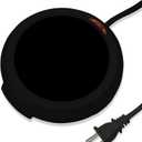Durable Heavy Portable Large Warmer Safe Plate for Candle Jar & Mug Warmer, Space Black Pack