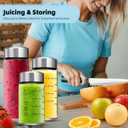 Glass Juice Bottles 4 Pack 16 oz - Wide Mouth Glass Water Bottles with Lids - Borosilicate,Stainless Steel Lids for Juicing, Smoothies, Infused Water, Beverage Storage, Leakproof, Reusable,BPA Free