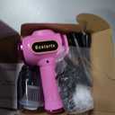 Portable Car Vacuum Cordless Mini Handheld Vacuums Cleaner Rechargeable with LCD Display and Multi-Nozzles, High Power Hand held Cleaners for Car, Home, Office, Sofa, Pet Hair,Keyboard (Pink)